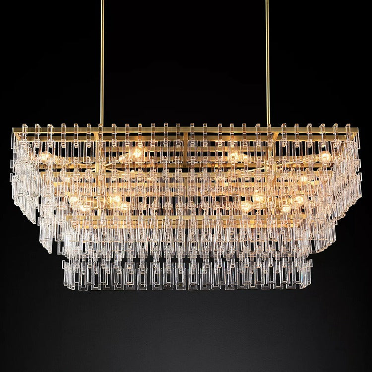 Marignan Tier K9 Crystal  Rectangle Chandelier