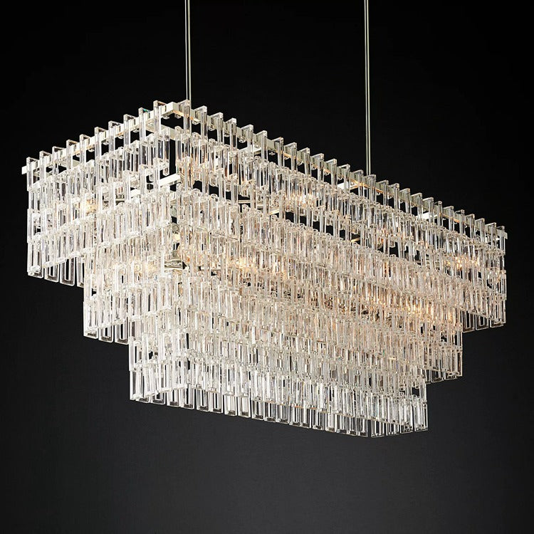 Marignan Tier K9 Crystal  Rectangle Chandelier