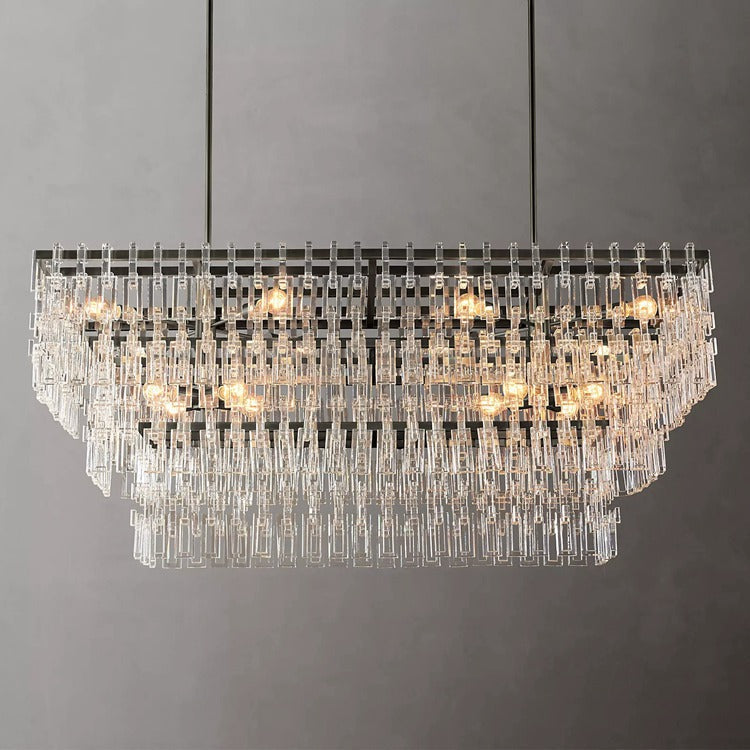 Marignan Tier K9 Crystal  Rectangle Chandelier
