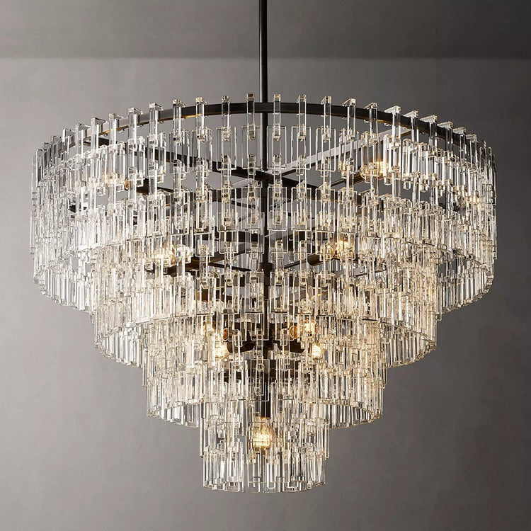 Marignan Tier K9 Crystal Round Chandelier