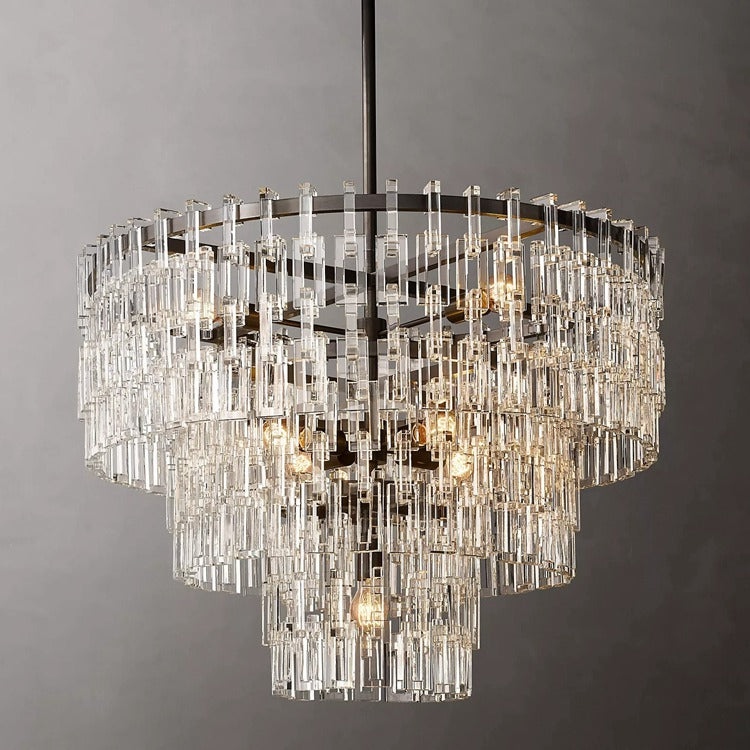 Marignan Tier K9 Crystal Round Chandelier