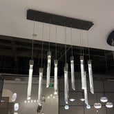 Modern Light Luxury Crystal Chandelier Nordic Designer Round/Rectangle Sump Light Fixture For Dining Room/Living Room/Staircase