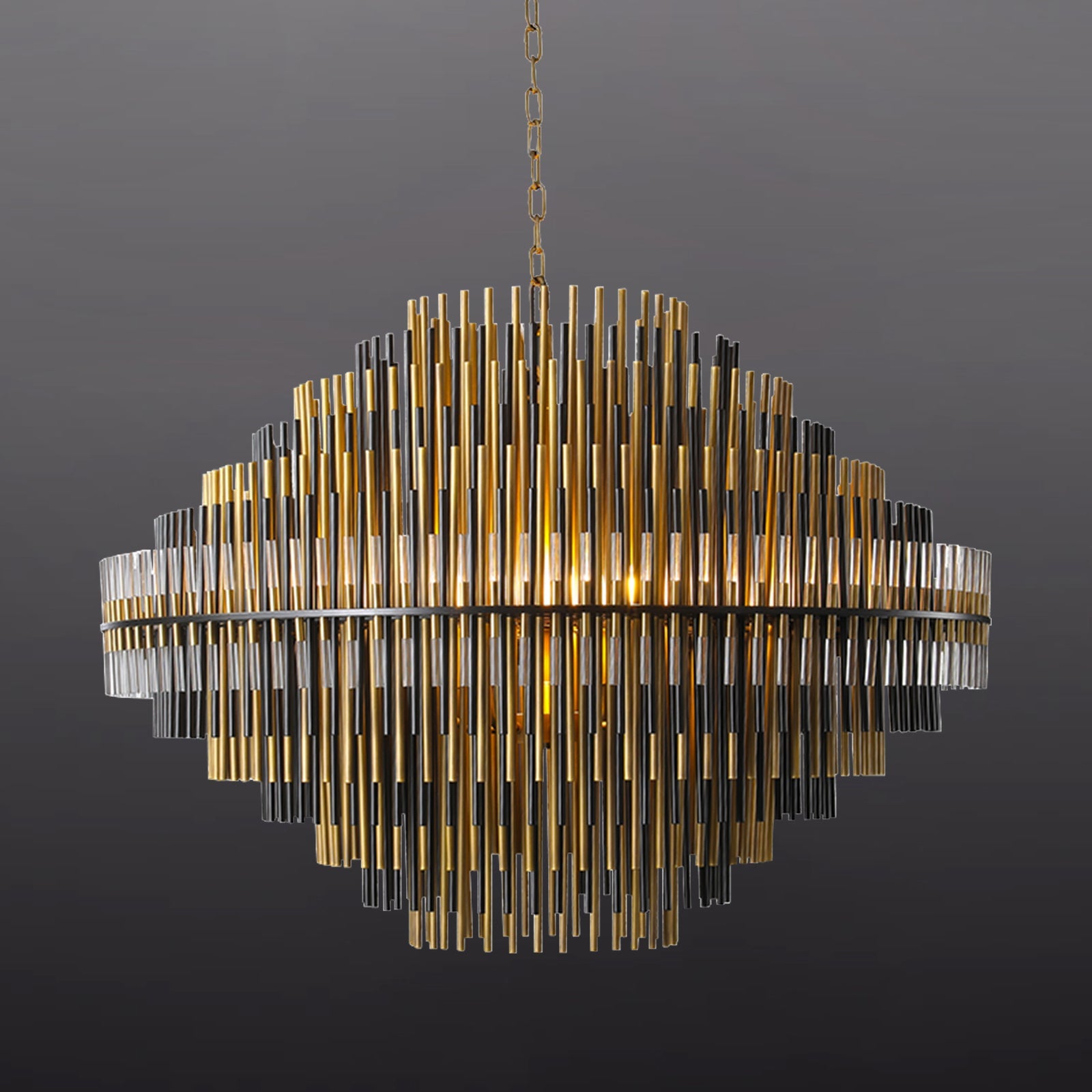 Modern Luxury Emile Round Chandelier Burnished Brass