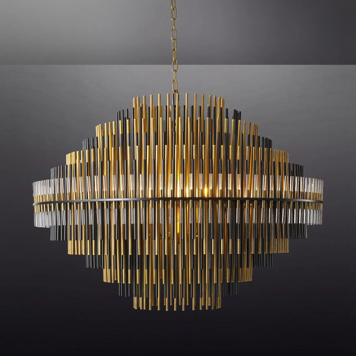 Modern Luxury Emile Round Chandelier Burnished Brass