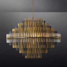 Modern Luxury Emile Round Chandelier Burnished Brass