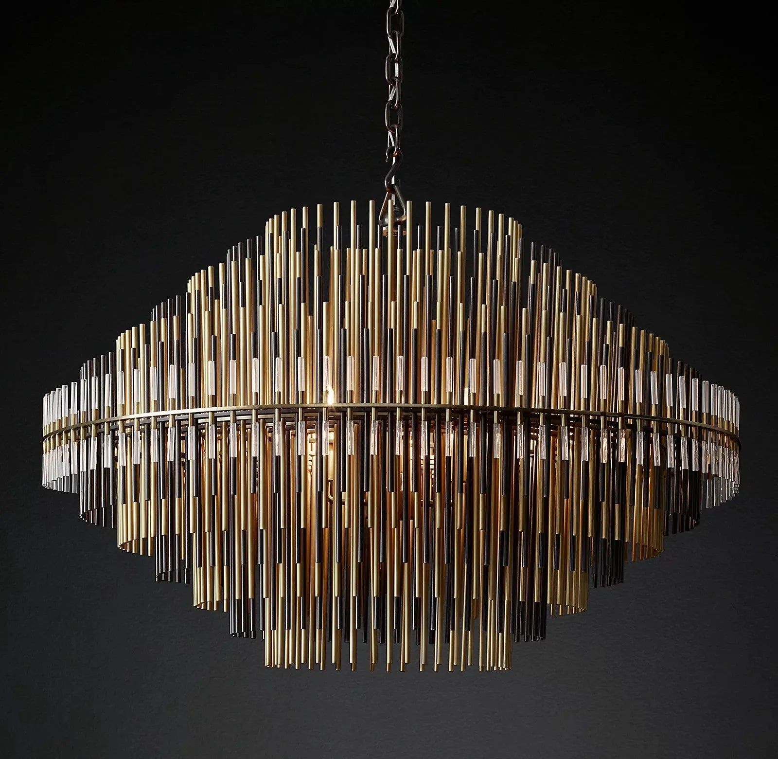 Modern Luxury Emile Round Chandelier Burnished Brass