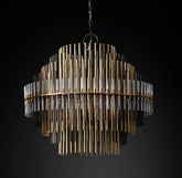 Modern Luxury Emile Round Chandelier Burnished Brass
