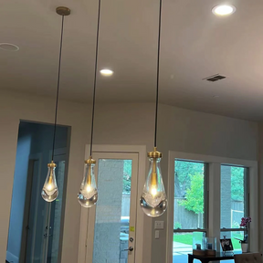 Modern Raindrop Rod Pendant
