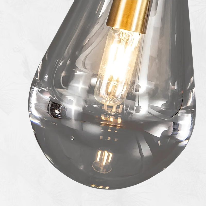 Modern Raindrop Round Brass Chandelier D36" 13-Lights