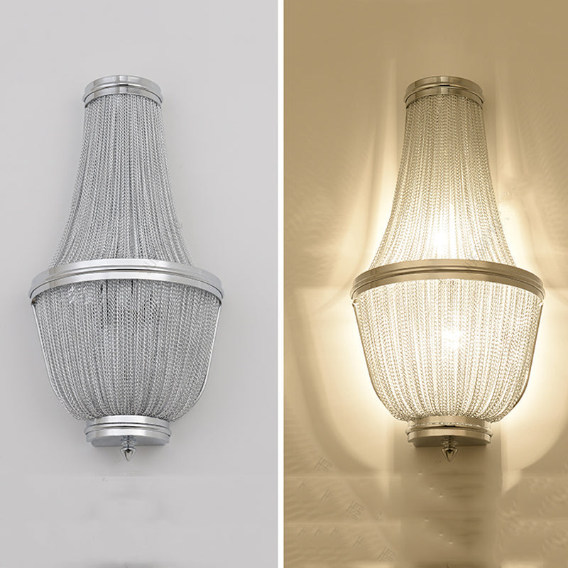 Nyasia Aluminum Chain Wall Sconce for Living Room, Kitchen, Bedroom
