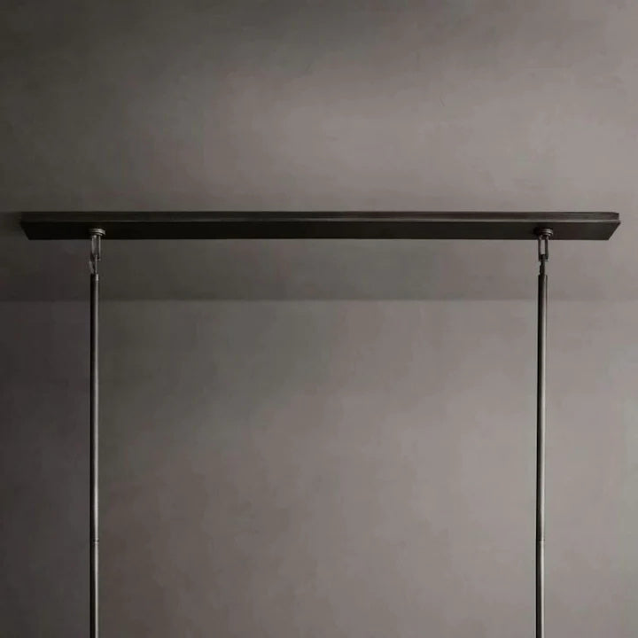 Opus Glass Rectangular Chandelier 54"