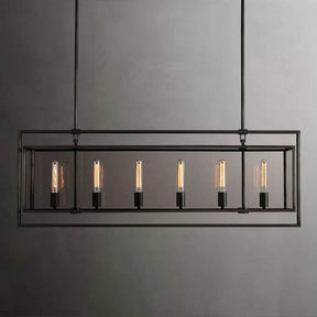 Opus Glass Rectangular Chandelier 54"