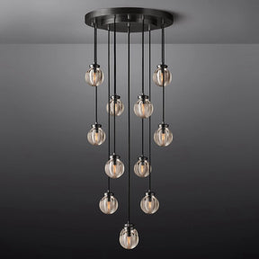 Perle Glass Round Chandelier