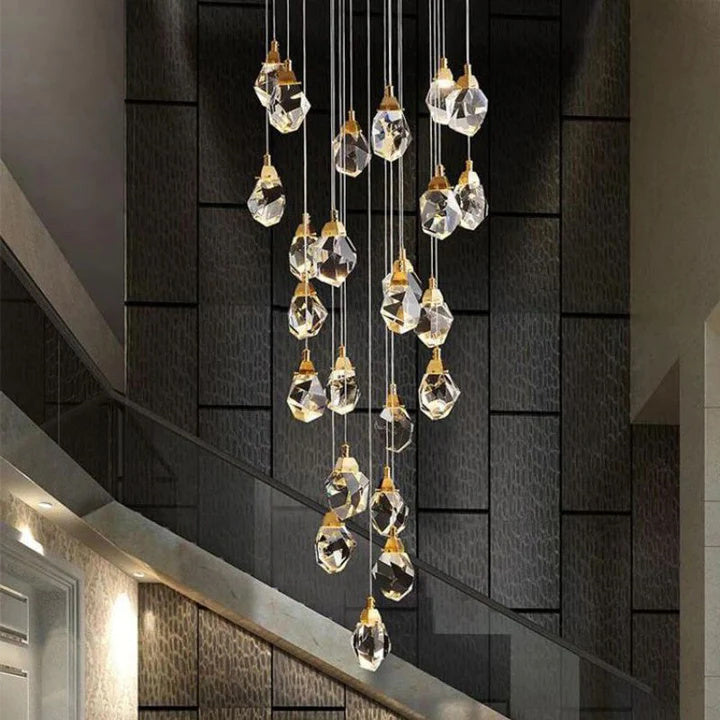 Prism Crystal Staircase Chandelier