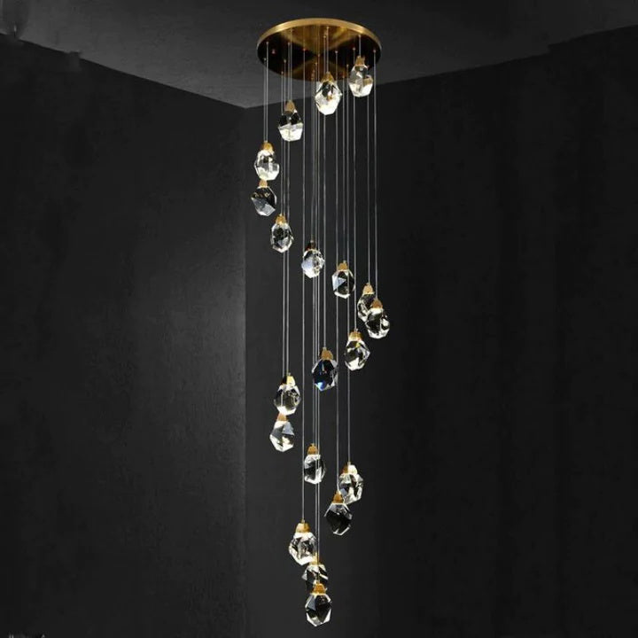 Prism Crystal Staircase Chandelier