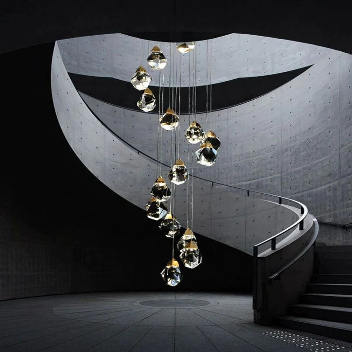 Prism Crystal Staircase Chandelier