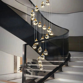 Prism Crystal Staircase Chandelier