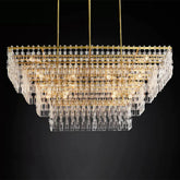 Radot 4 Tier Crystal Rectangular Chandelier 72"