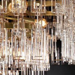 Radot 4 Tier Crystal Rectangular Chandelier 72"