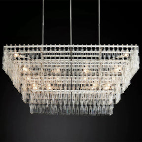 Radot 4 Tier Crystal Rectangular Chandelier 72"