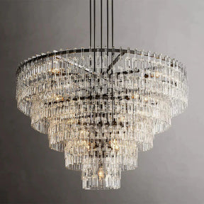 Radot 5 Tier Crystal Round Chandelier 60" for Living Room