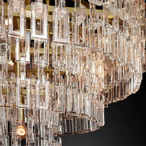 Radot 5 Tier Crystal Round Chandelier 60" for Living Room