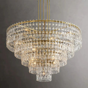 Radot 5 Tier Crystal Round Chandelier 60" for Living Room