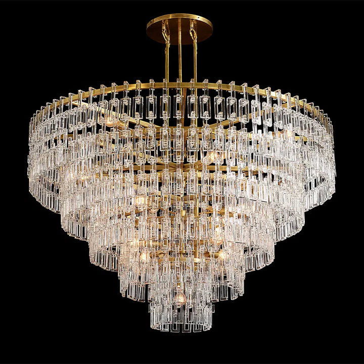Radot 5 Tier Crystal Round Chandelier 60" for Living Room
