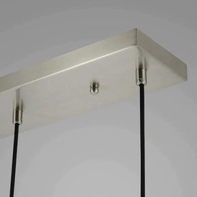 Raindrop Modern 5-light Cord Linear Chandelier Over Dining Table