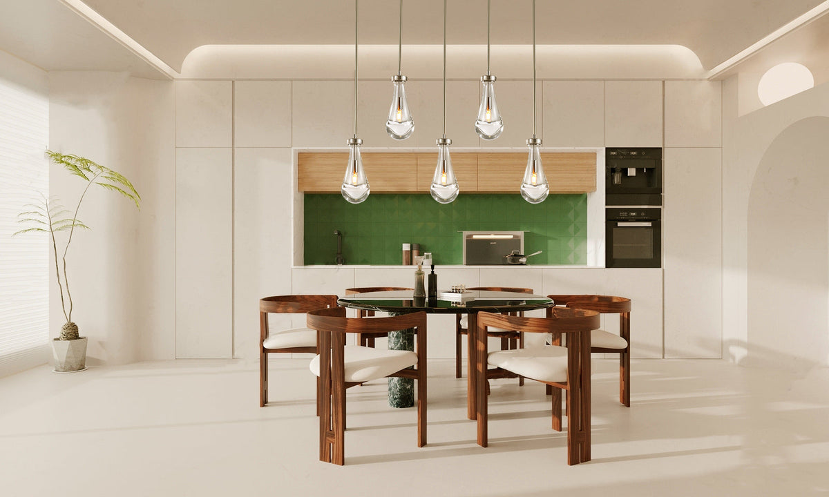 Raindrops 5-light Cord Rectangular Chandelier - thebelacan