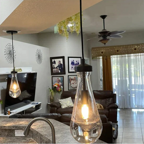 Raindrop Modern Glass Kitchen Island Pendant Light