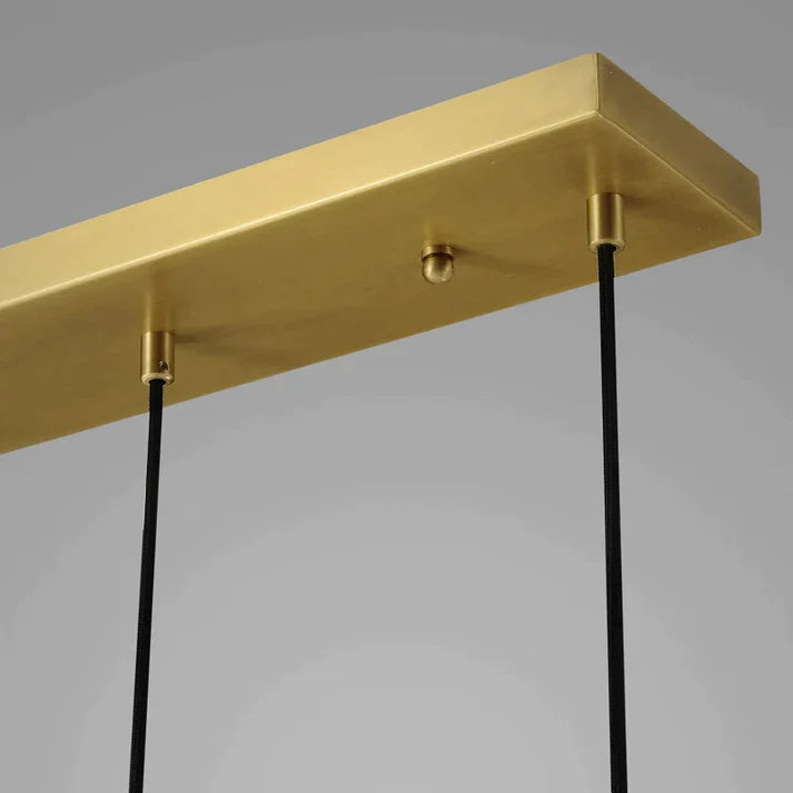 Raindrop Modern Linear Chandelier 3 Lights 22"L (Cord), Kitchen Island Chandelier