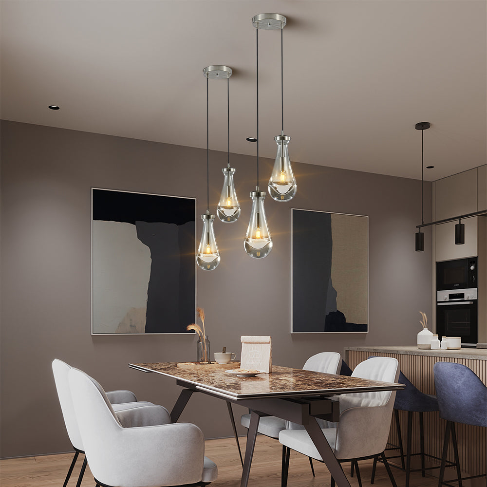 Raindrop Round Chandelier 2 Lights 5"D
