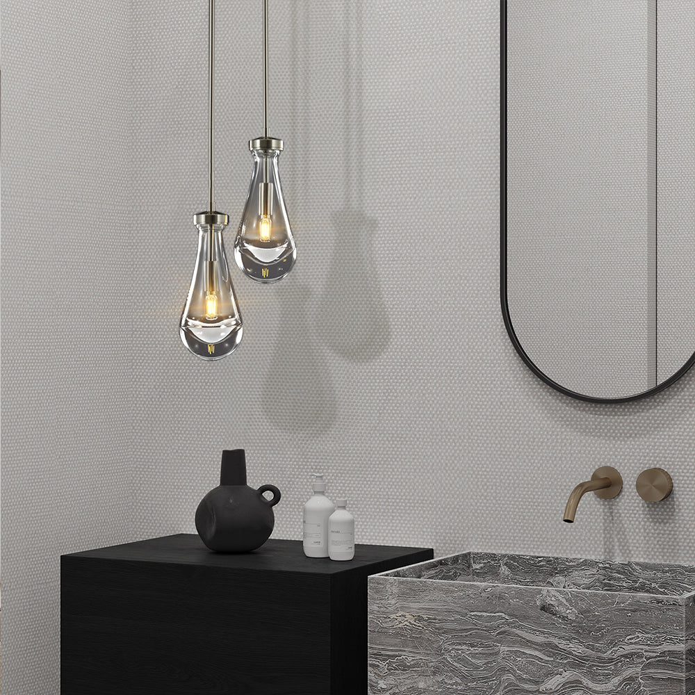 Raindrop Round Chandelier 2 Lights 5"D