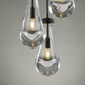 Raindrop round chandelier 8"(cord) 3-Light