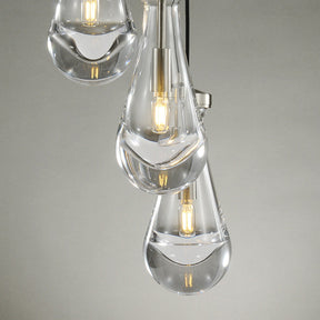 Raindrop round chandelier 8"(cord) 3-Light
