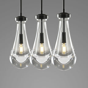 Raindrops Rectangular Chandelier 22" Rod
