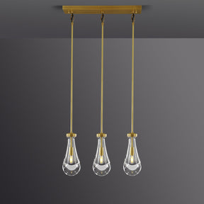 Raindrops Rectangular Chandelier 22" Rod