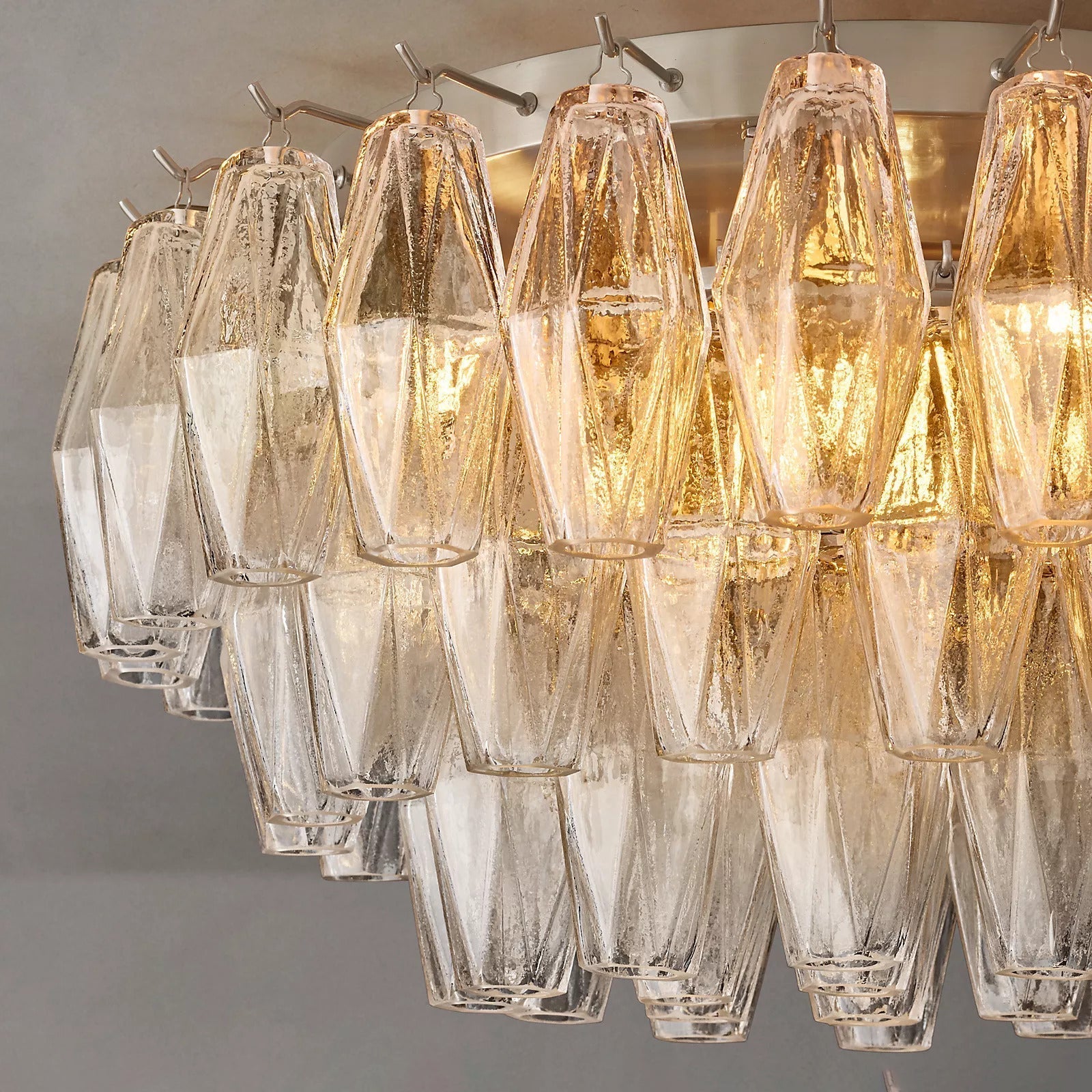 Renee Glass Round Flush Mount 24"