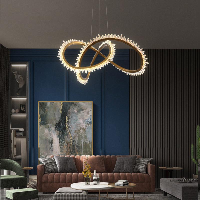 Rock Crystal M?bius Ring Chandelier - valleylamps