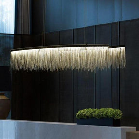 Selena Stainless Steel Chain Tassel Chandelier