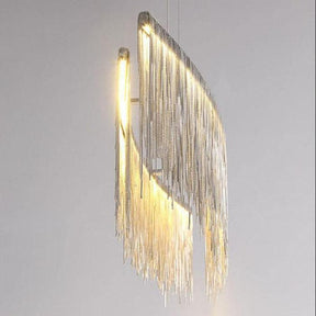 Selena Stainless Steel Chain Tassel Chandelier