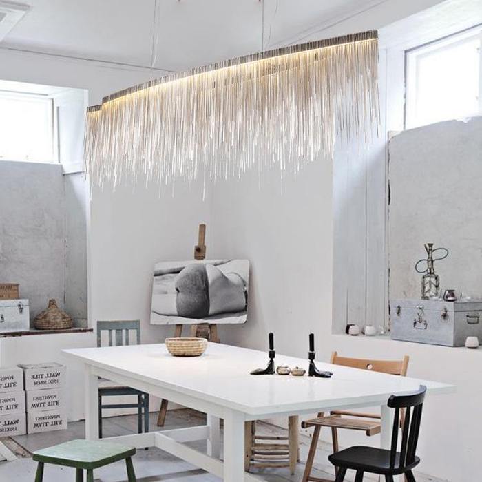 Selena Stainless Steel Chain Tassel Chandelier