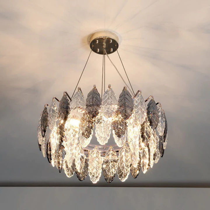 Serene Leaf Ring Chandelier 32"