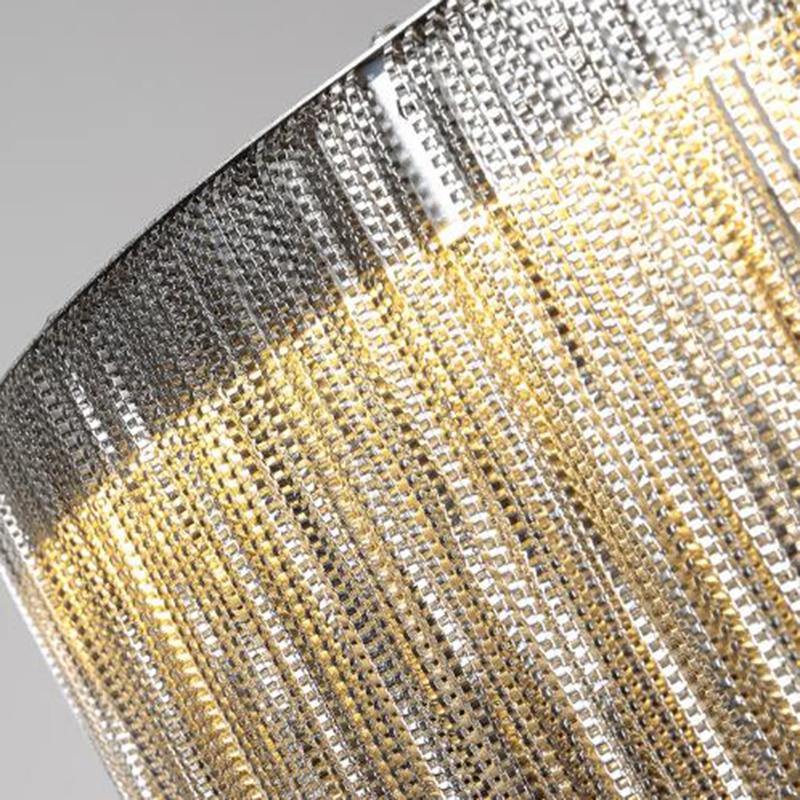 Tammy Aluminum Chain Tassel Round Chandelier for Living Room