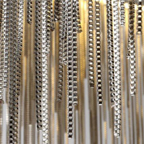 Tammy Aluminum Chain Tassel Round Chandelier for Living Room