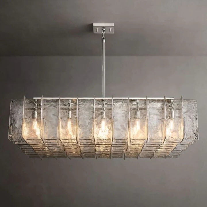 Travis Luxury Glass Square Chandelier 60"
