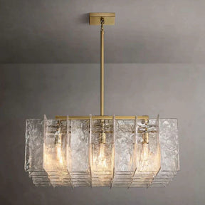 Travis Luxury Glass Square Chandelier 60"