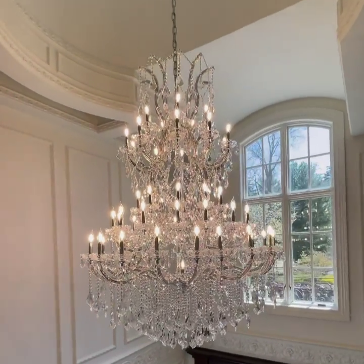 Traditional CanMLe Crystal Chandelier for Staircase/Foyer/Living Room/Villa