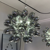 Creative Black Grape Glass Chandelier for Bar/Dining/Living Room/Kitchen Island